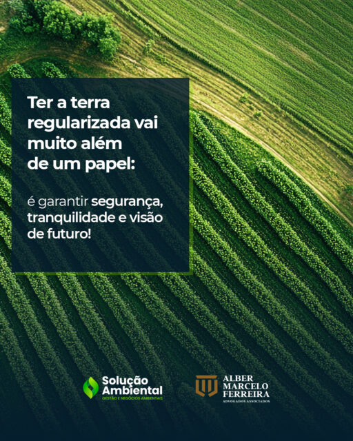 Regularizar sua terra vai muito além de um simples documento — é um
processo complexo e detalhado.
Envolve a análise das condições ambientais, a implementação de ações
corretivas, a adequação aos requisitos legais e a comprovação de todas as
etapas junto aos órgãos competentes.
Não se trata apenas de preencher formulários ou pagar taxas. A regularização
envolve planejamento, correção de danos e proteção ao seu patrimônio.
🔍 Conte com a Solução Ambiental Paraná e o suporte jurídico de Alber
Marcelo Ferreira – Advogados Associados para guiar você em cada fase desse
processo, garantindo conformidade e segurança para o seu negócio rural.