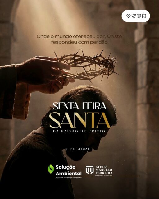 Sexta-feira Santa ✨

Um dia de silêncio, reflexão e significado.
Que possamos olhar para dentro, renovar a fé e valorizar o que realmente importa 🤍