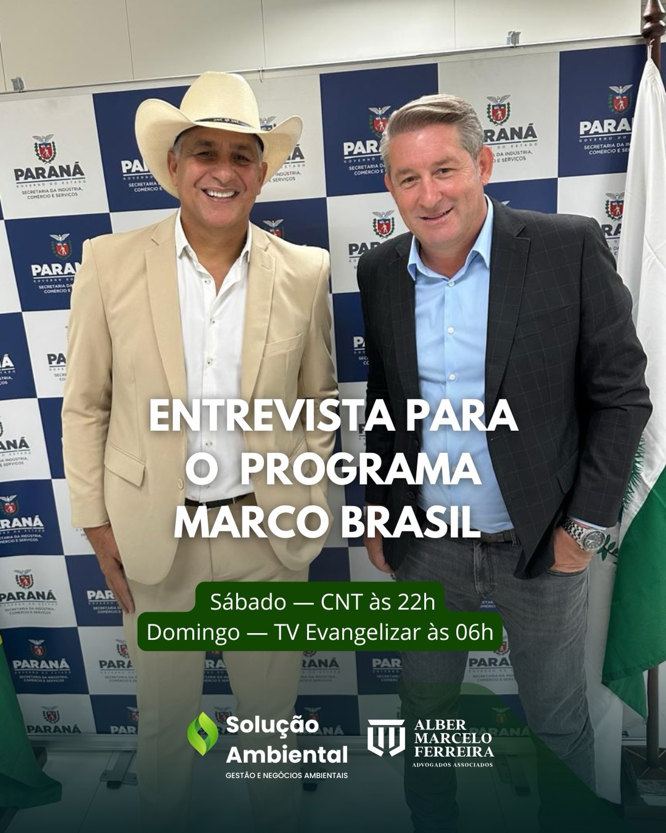 🤠📺 Nosso convite pra você!

Vamos estar no programa do Marco Brasil e queremos te ver assistindo com a gente!

🗓 Sábado — CNT às 22h 
🗓 Domingo — TV Evangelizar às 06h 

Dá o play, acompanha e fortalece quem tá sempre do lado do produtor 🌱💪 
Marca alguém que não pode perder! 👇🔥